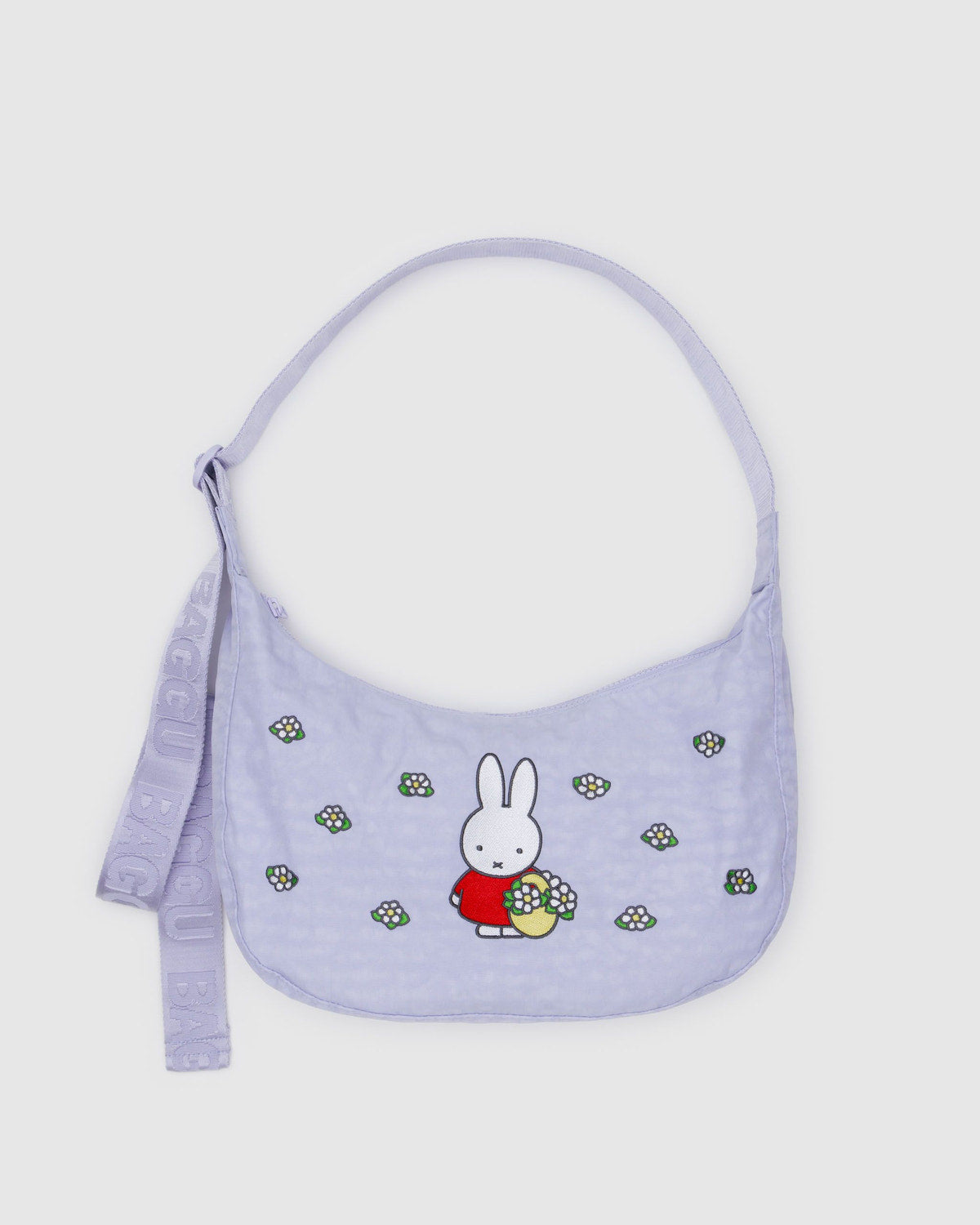 Medium Nylon Crescent Bag Embroidered Miffy