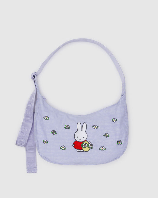 Medium Nylon Crescent Bag Embroidered Miffy