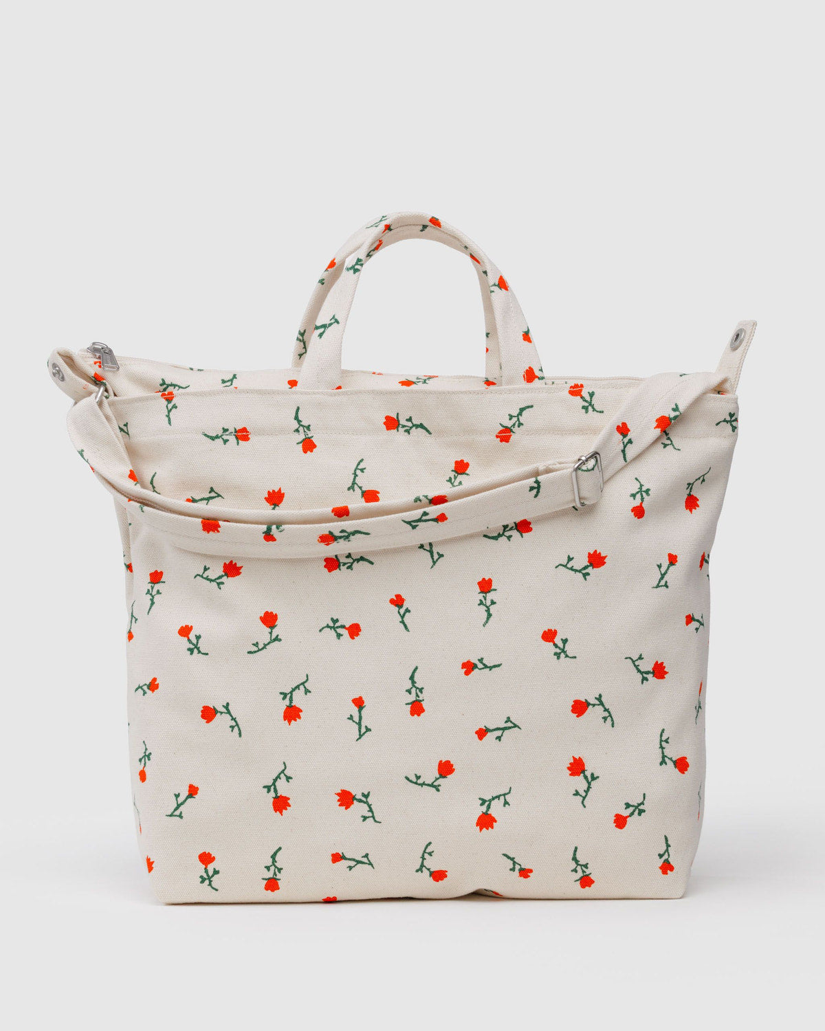 Horizontal Zip Duck Bag Painted Wildflower