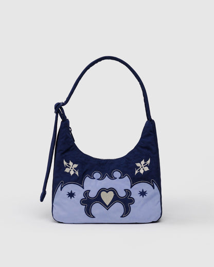 Mini Nylon Shoulder Bag  Western Appliqué
