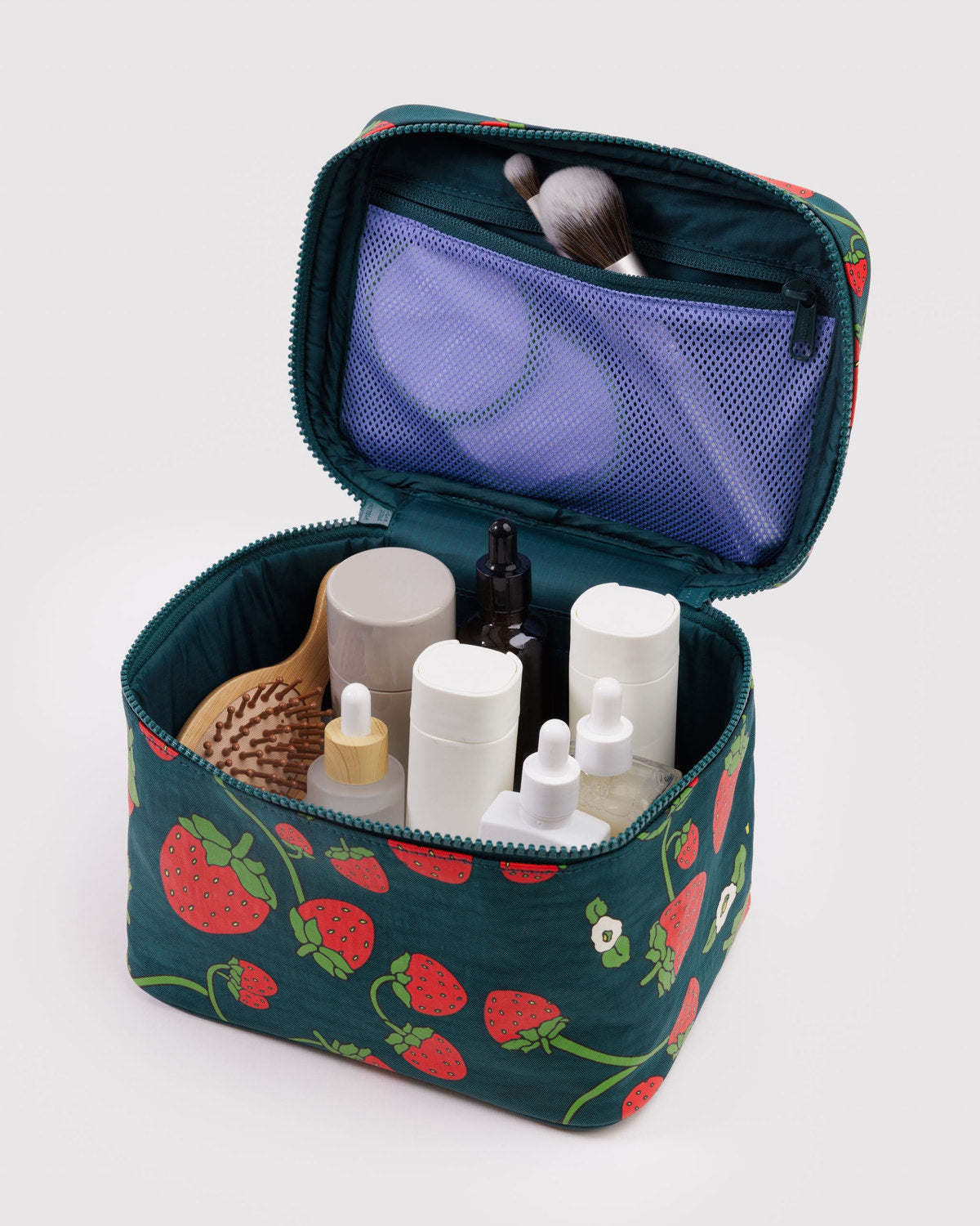 Large Cosmetic Case Strawberry Blossom