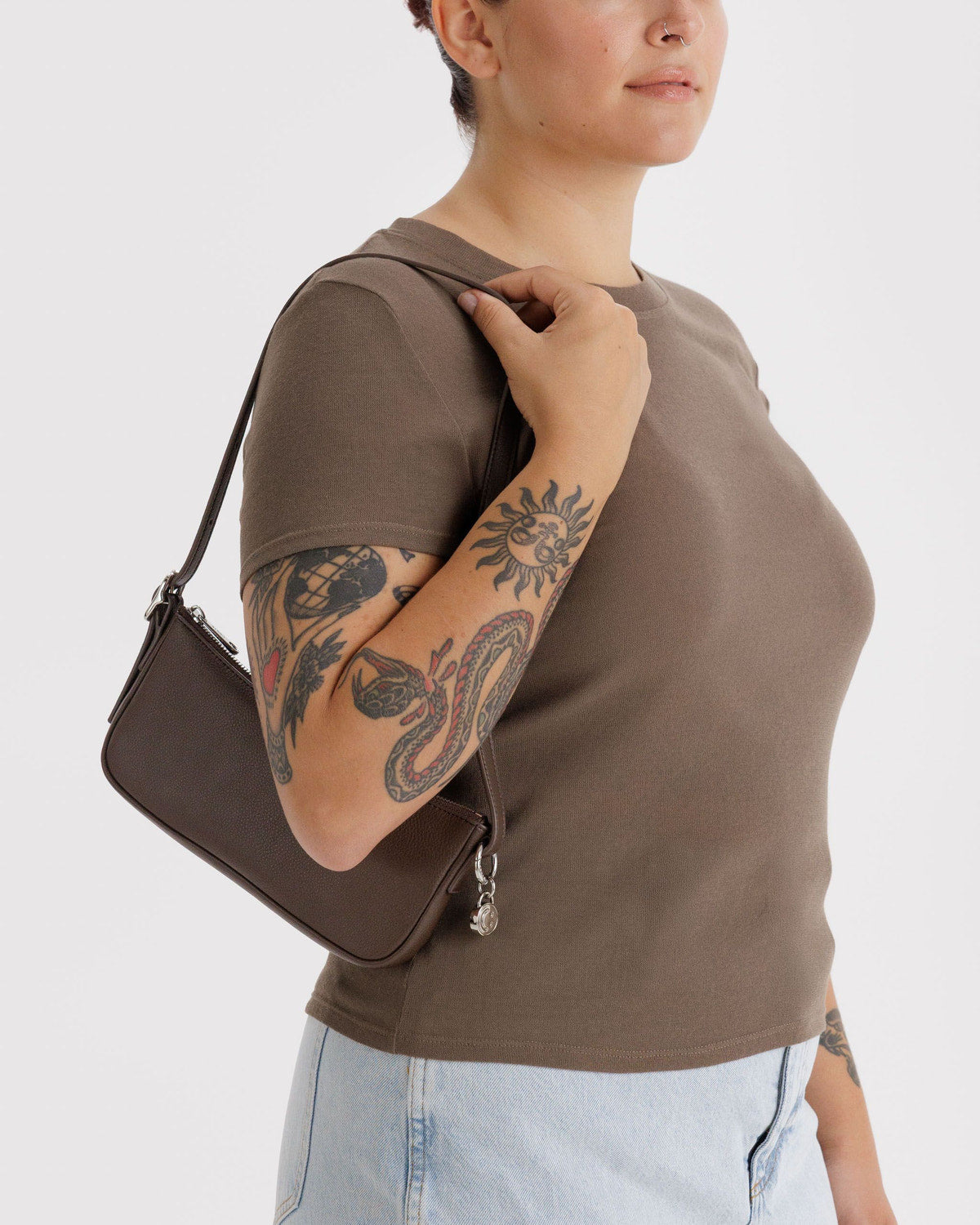 Recycled Leather Pochette Brown