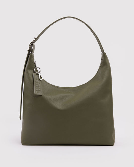 Recycled Leather Shoulder Bag Loden