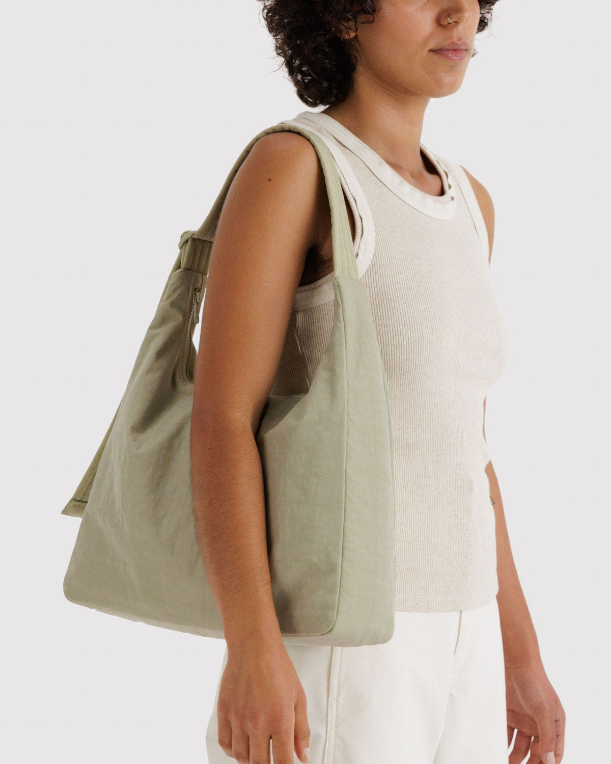 Nylon Shoulder Bag Celadon