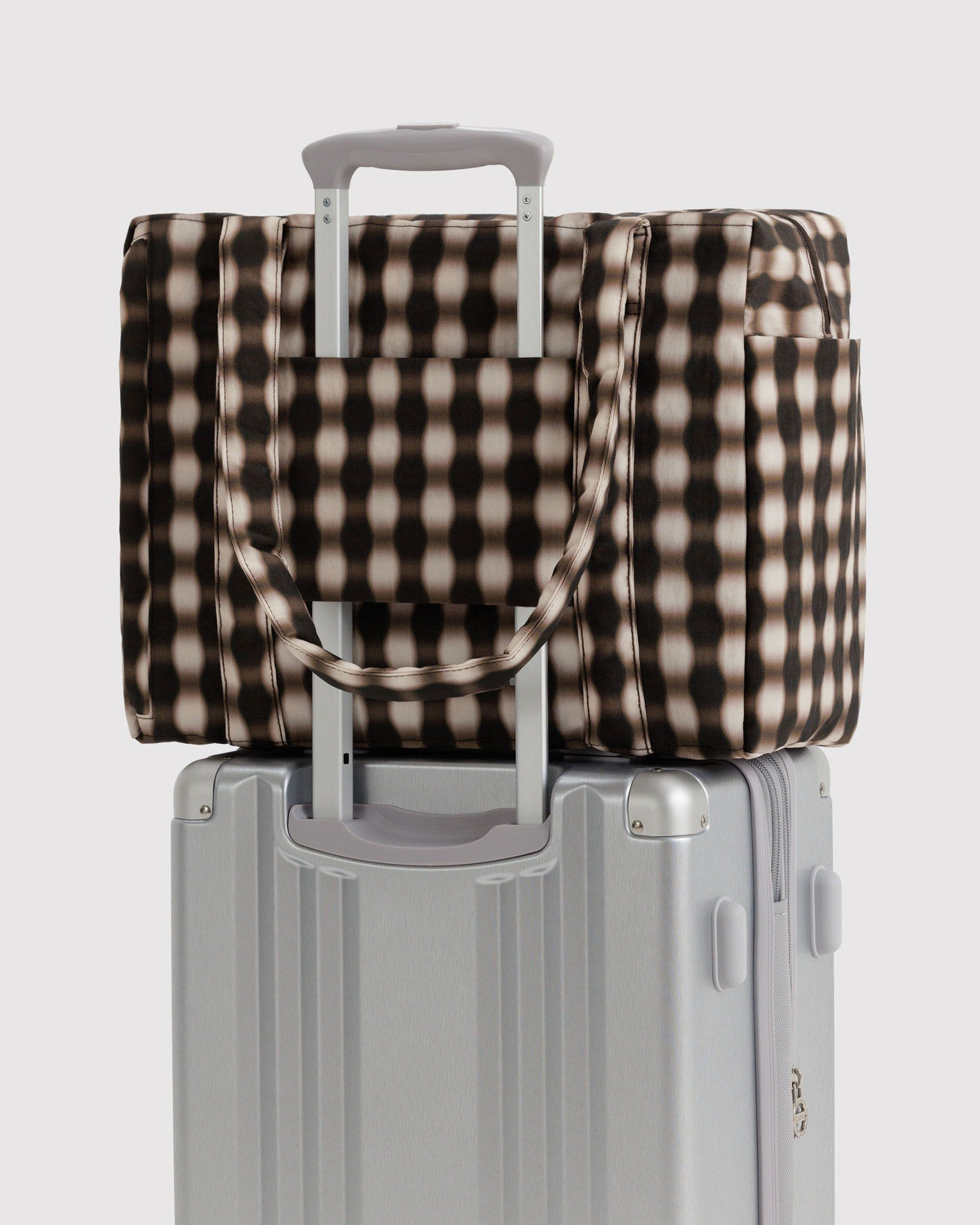Small Cloud Carry-On Blurred Gingham Brown